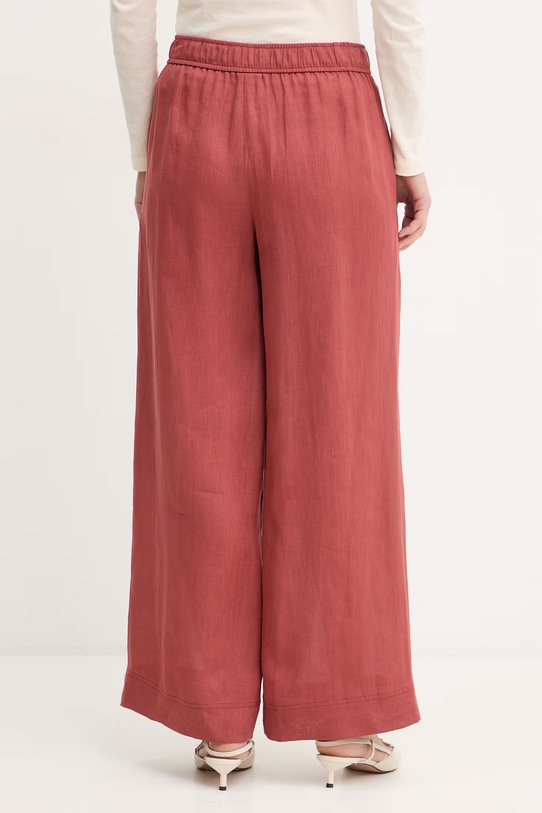 Odzież Marella spodnie lniane UOMO 2613131084200 czerwony
