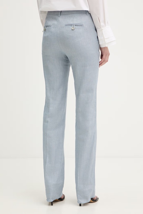 Odzież Marella spodnie z dodatkiem lnu TARTINA 2613131111200 niebieski