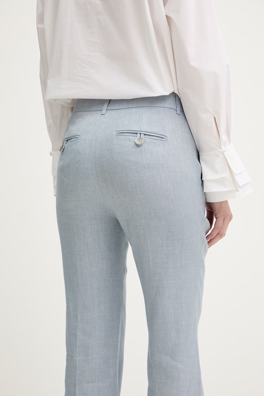 Marella spodnie z dodatkiem lnu TARTINA niebieski 2613131111200