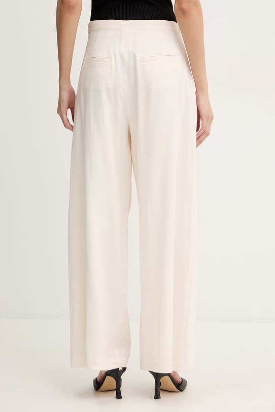 Odzież Marella spodnie z dodatkiem lnu MLMALAMARONOFOU 2613131135200 beżowy