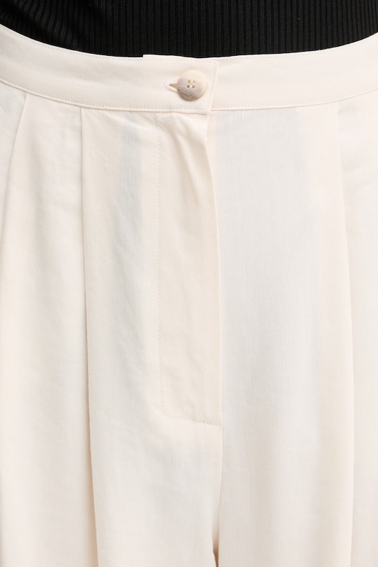 Marella spodnie z dodatkiem lnu MLMALAMARONOFOU beżowy 2613131135200