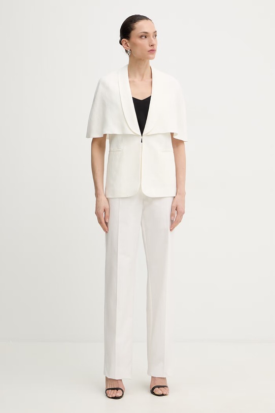 Хлопковые брюки Marella FIDATO 2613131151200 белый SS26