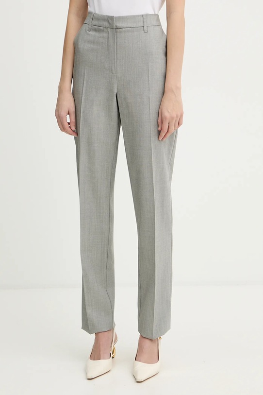 Marella spodnie z dodatkiem wełny GOLFO high szary 2613131201200