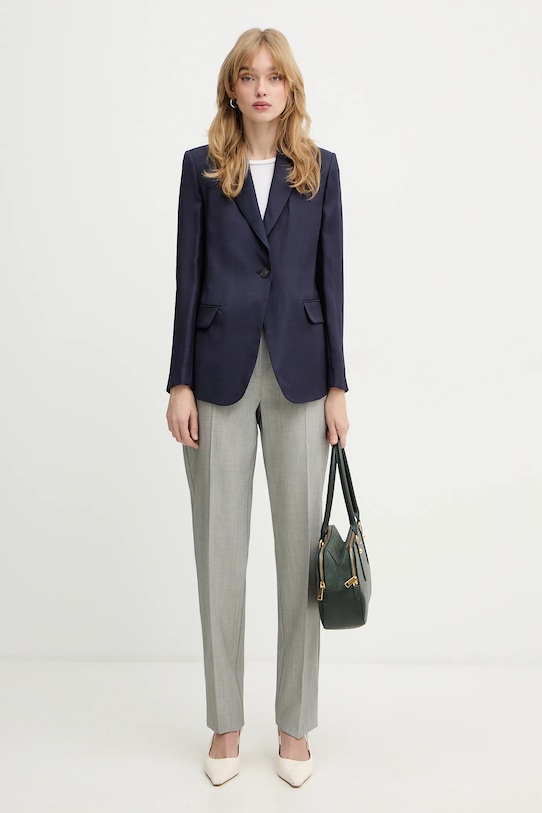 Marella spodnie z dodatkiem wełny GOLFO 2613131201200 szary SS26