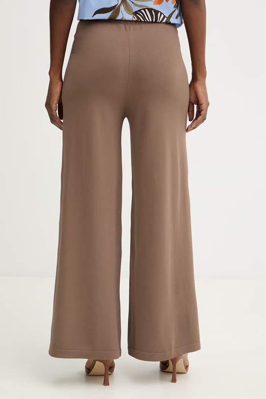 Odzież Marella spodnie damskie z wiskozy MLMGIURIA 2613331045200 brązowy