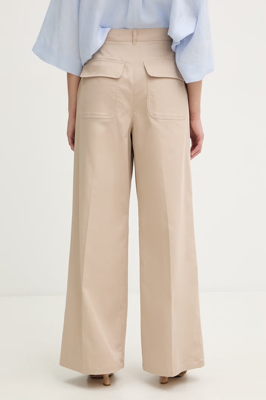 Odzież Marella spodnie damskie bawełniane z elastanem Emme by Marella 2615131071200 beżowy