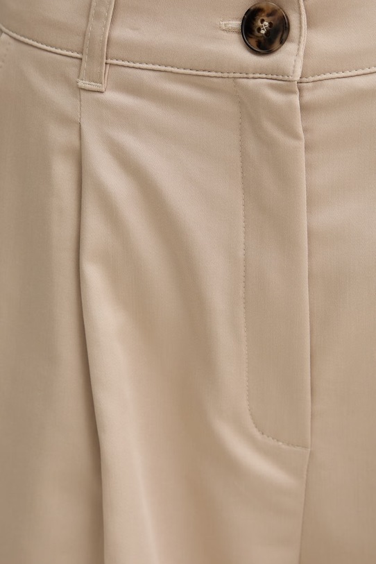 Marella spodnie damskie bawełniane z elastanem Emme by Marella beżowy 2615131071200