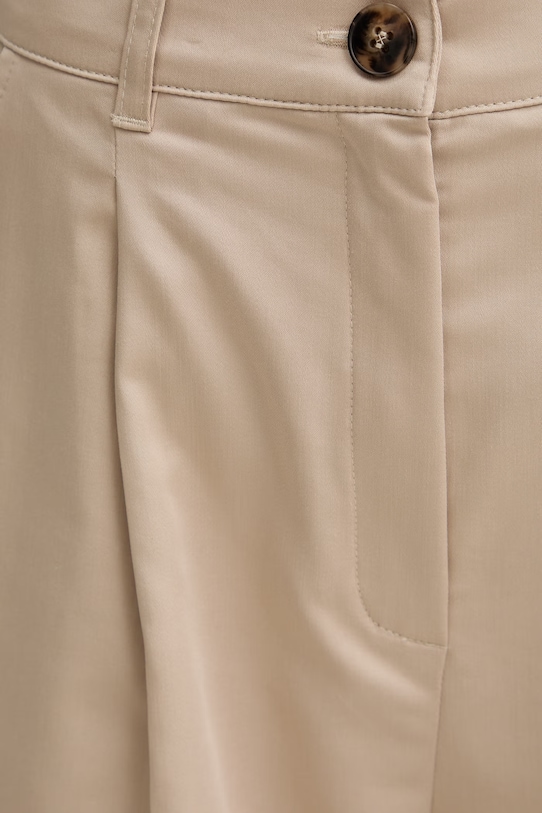 Marella spodnie damskie bawełniane z elastanem Emme by Marella beżowy 2615131071200