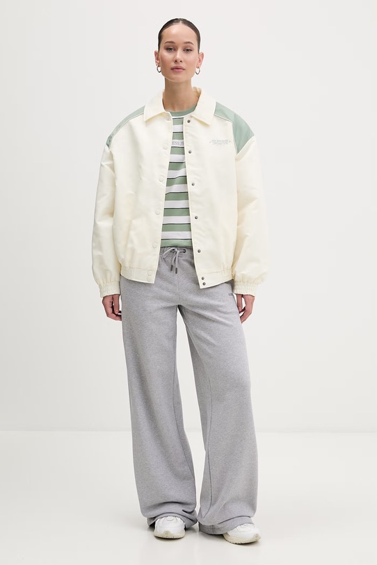 Bavlněné tepláky Guess Jeans W6RB52.K68I4 šedá SS26