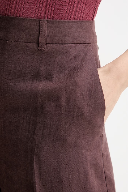 Marella брюки для женщин из льна FRAGOLA коричневый 2613131052200