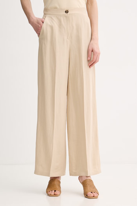 Marella spodnie damskie z lnem Emme by Marella beżowy 2615131102200