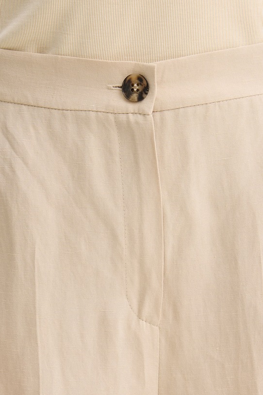 Marella spodnie damskie z lnem Emme by Marella beżowy 2615131102200