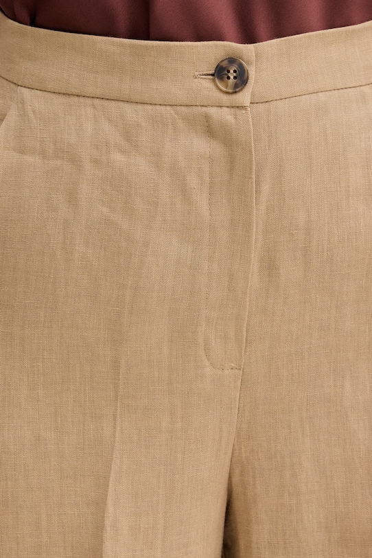 Marella spodnie damskie lniane Emme by Marella beżowy 2615131182200