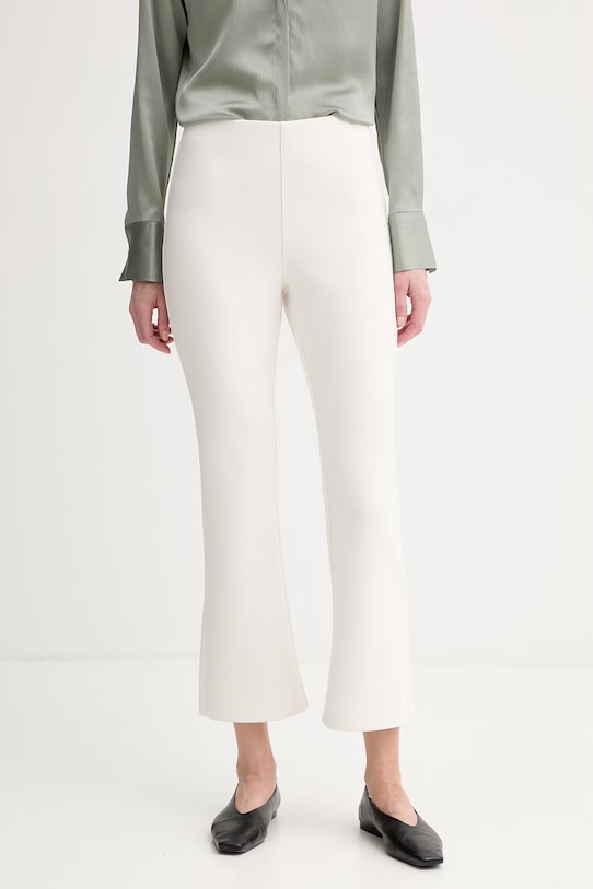 Calvin Klein панталон дамски с вискоза бежов LV044F204G