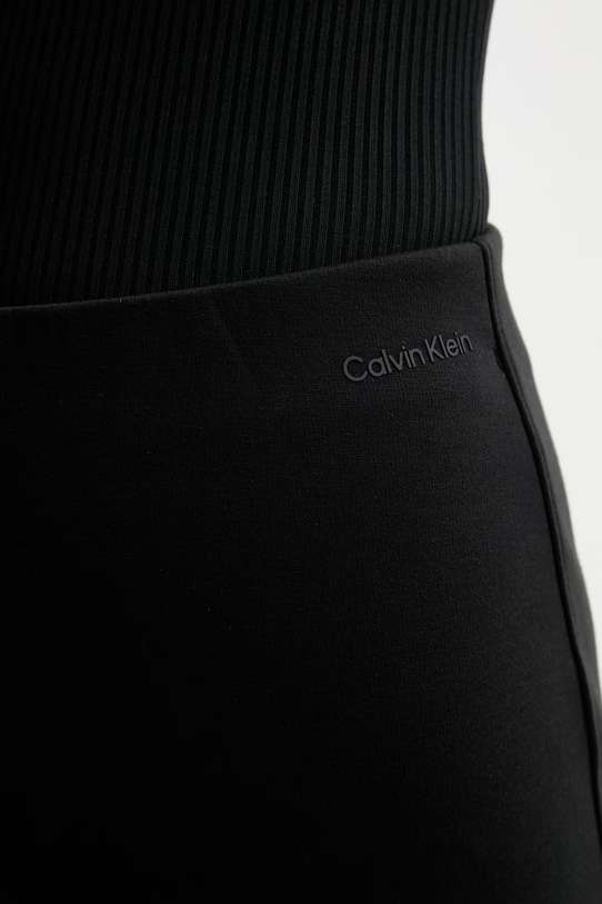 Calvin Klein hlače ženske z viskozo črna LV044F204G
