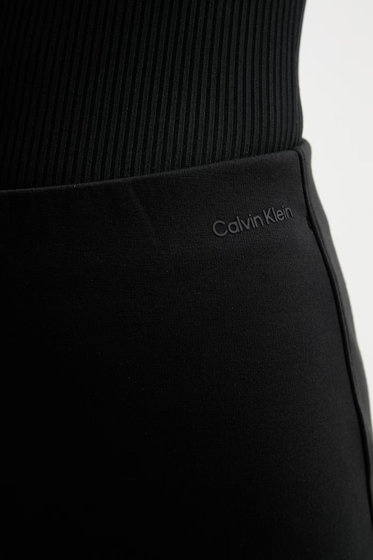 Calvin Klein kalhoty dámské s viskózou černá LV044F204G