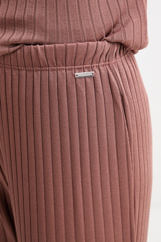 Calvin Klein spodnie damskie brązowy LV044F273G