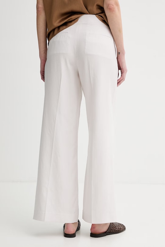 Ρούχα Calvin Klein παντελόνι γυναικείο με lyocell LV044F654G μπεζ