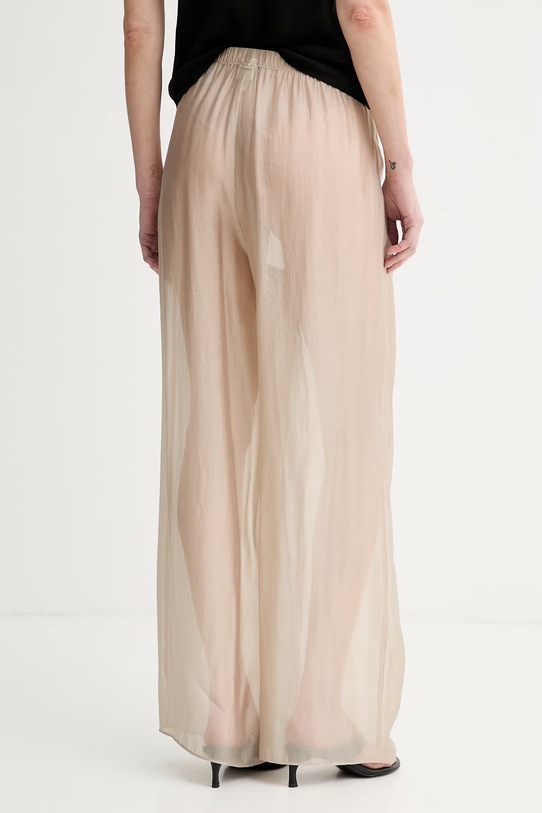 Дрехи Calvin Klein панталон дамски с вискоза LV00Q61157 бежов