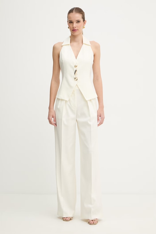 Simona Corsellini spodnie P26CPPA01201 beżowy SS26