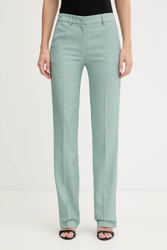 Simona Corsellini spodnie tkanina turkusowy P26CPPA01801