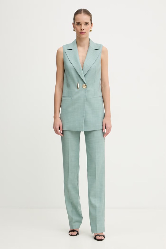 Simona Corsellini spodnie P26CPPA01801 turkusowy SS26