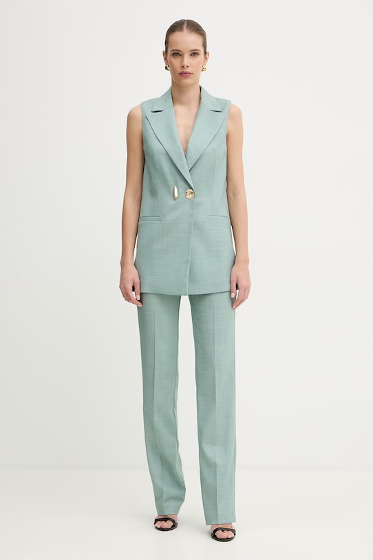 Simona Corsellini spodnie P26CPPA01801 turkusowy SS26