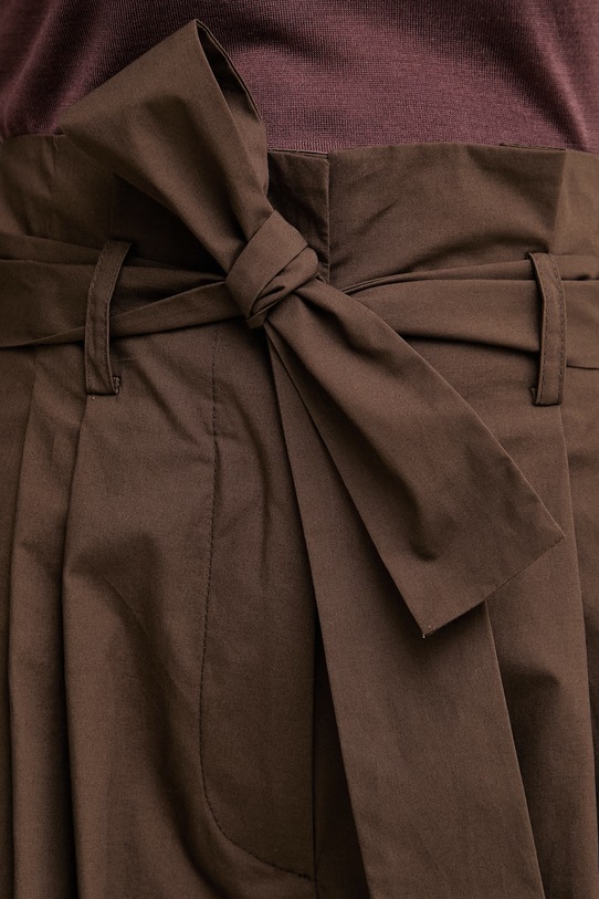 Simona Corsellini spodnie damskie bawełniane brązowy P26CPPGC0102