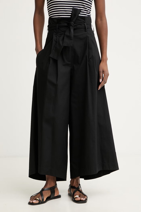 Simona Corsellini spodnie damskie bawełniane czarny P26CPPGC0102