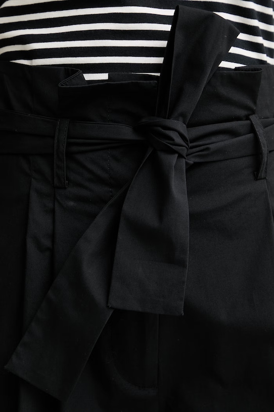 Simona Corsellini spodnie damskie bawełniane czarny P26CPPGC0102