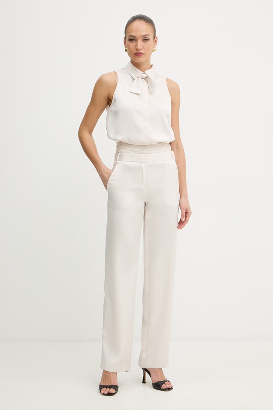 Simona Corsellini spodnie damskie P26CEPA10201 beżowy SS26