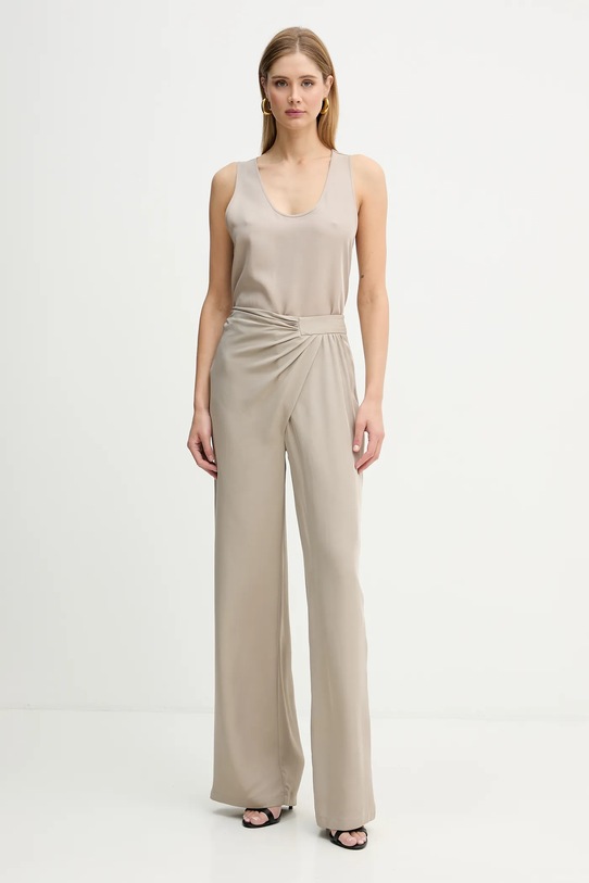 Simona Corsellini spodnie P26CPPA00801 beżowy SS26