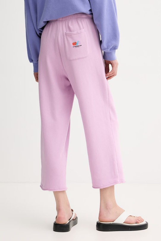 Odzież American Vintage spodnie dresowe damskie z bawełną ATU05A różowy