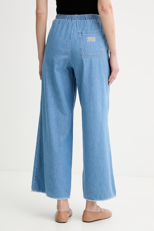 Odzież American Vintage jeansy wide leg damskie IZE10A niebieski