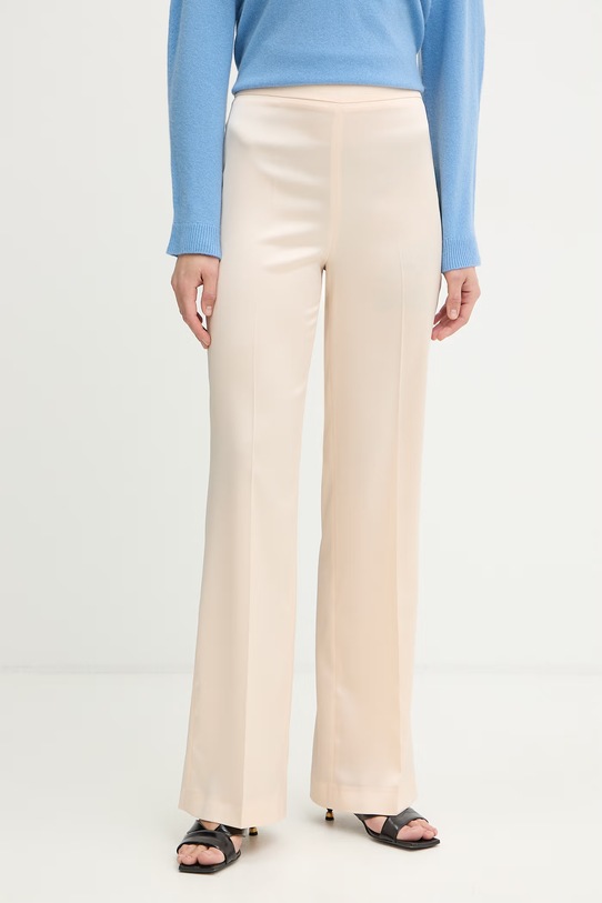 Twinset spodnie tkanina beżowy 261TP2421