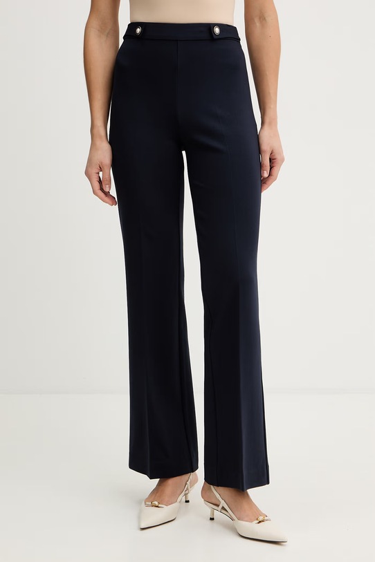 Hlače Twinset pletivo mornarsko plava 261TP2144