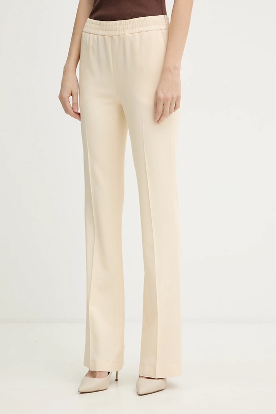 Twinset spodnie z elastanem beżowy 261TP2225