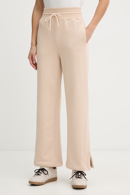 Бавовняні спортивні штани Twinset бавовна бежевий 261TP2171