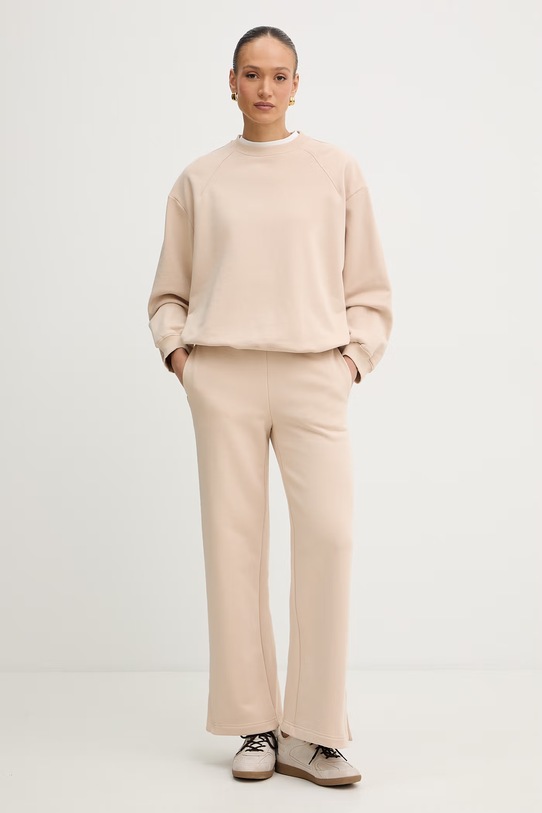 Бавовняні спортивні штани Twinset 261TP2171 бежевий SS26