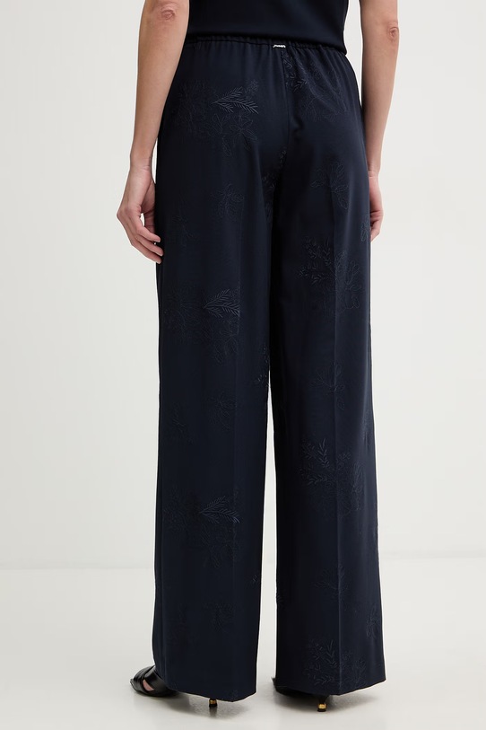 Ρούχα Twinset παντελόνια γυναικεία με βισκόζη 261TE2023 σκούρο μπλε