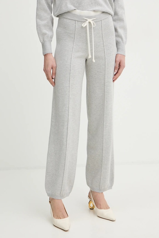 Twinset spodnie dresowe dzianina szary 261LL3MCC