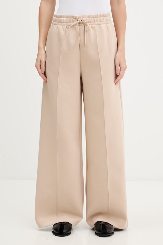 Lacoste spodnie dresowe damskie dzianina beżowy XF0041