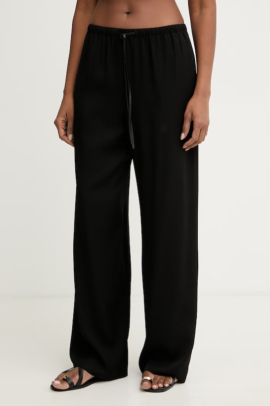 Trussardi spodnie damskie z wiskozy czarny P271A002361N