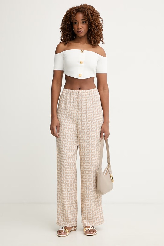 Trussardi nohavice dámske z viskózy P271A102395N béžová SS26