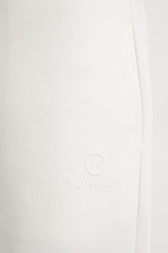 Trussardi spodnie dresowe damskie bawełniane P8096000022N beżowy SS26
