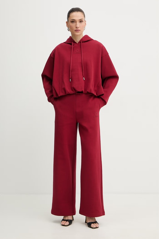 Trussardi spodnie dresowe damskie bawełniane P8096000022N czerwony SS26