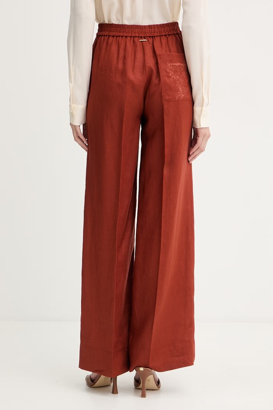 Ρούχα Twinset Παντελόνι Γυναικείο Λινό 261TT2302 πορτοκαλί