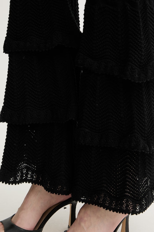 Twinset spodnie damskie bawełniane czarny 261TT3054