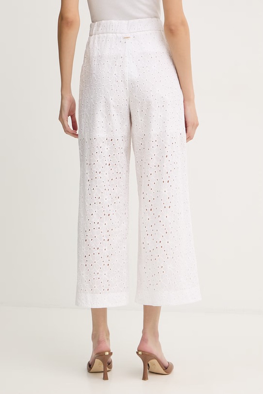 Ρούχα Βαμβακερό παντελόνι Twinset 261TF2112 λευκό