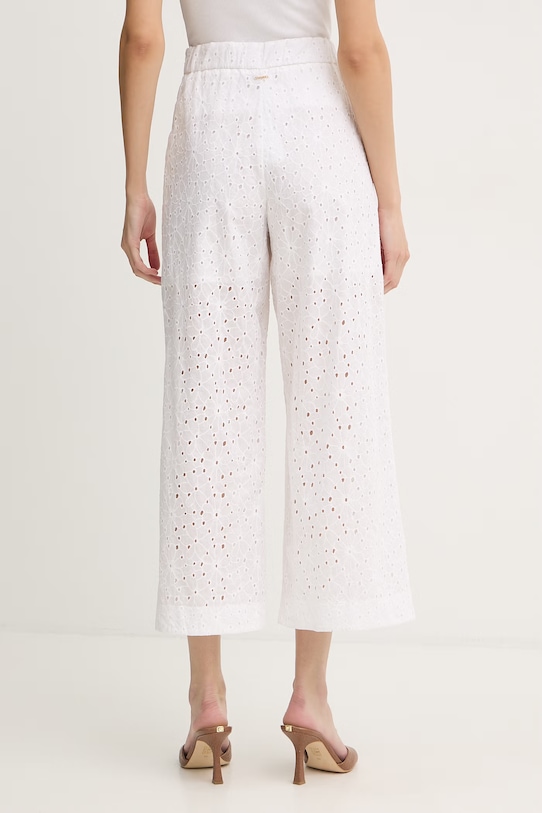 Oblačila Bombažne hlače Twinset 261TF2112 bela